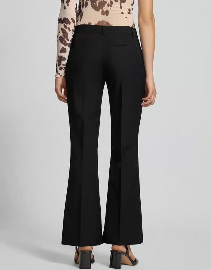 Gina Tricot Bootcut stoffen broek met persplooien