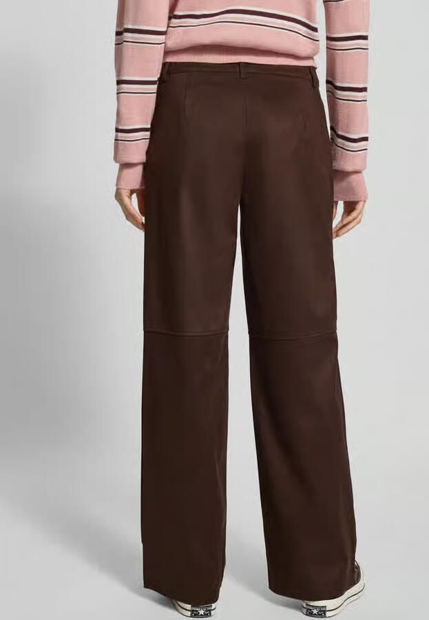 Gina Tricot Broek in leerlook met deelnaden