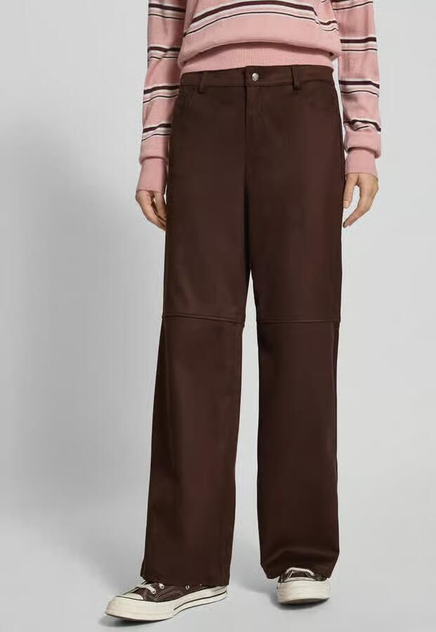 Gina Tricot Broek in leerlook met deelnaden - Foto 2