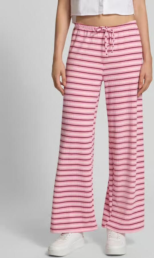 Gina Tricot Broek met streepmotief en tunnelkoord - Foto 3