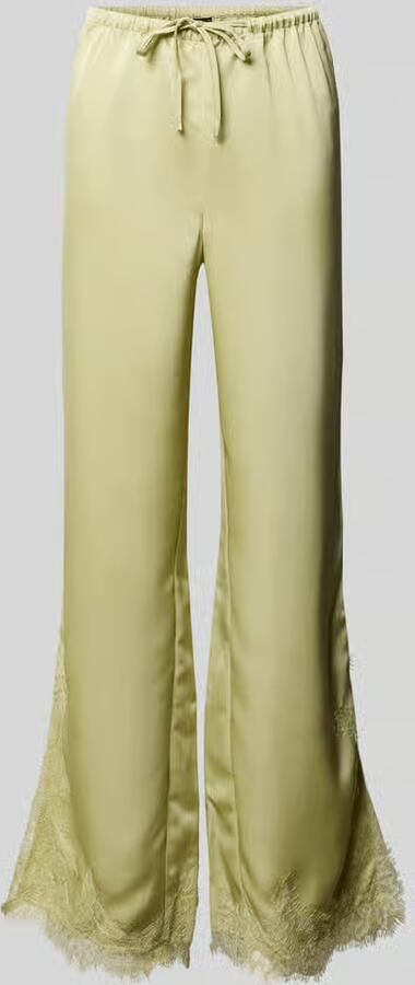 Gina Tricot flared fit stoffen broek met kant - Foto 2