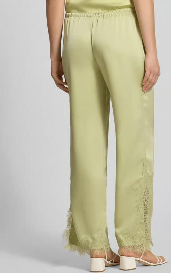 Gina Tricot flared fit stoffen broek met kant - Foto 2
