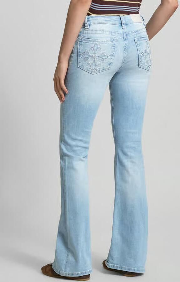 Gina Tricot Flared jeans in used-look model 'Poppy' - Foto 3