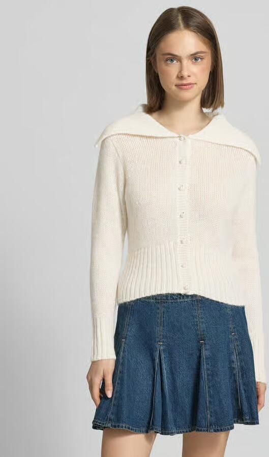 Gina Tricot Gebreid jack met brede kraag en knoopsluiting - Foto 4