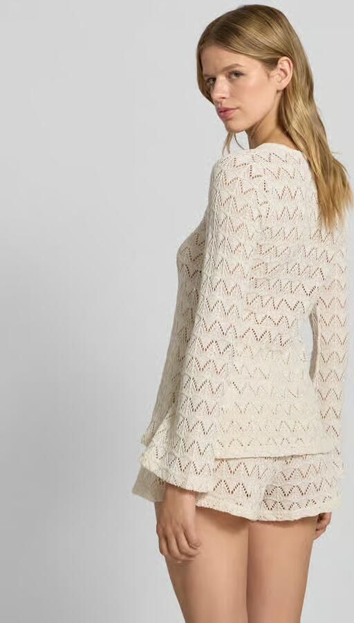 Gina Tricot Gebreid jack met trompetmouwen model 'Isadora'