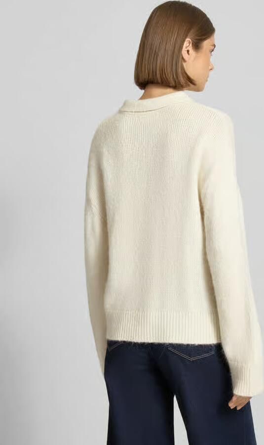 Gina Tricot Gebreide pullover met platte kraag en knoopsluiting