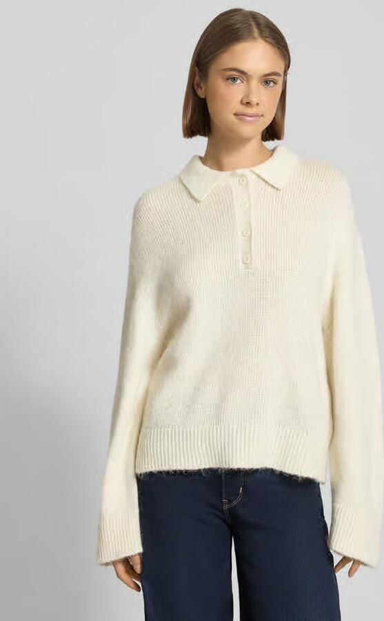 Gina Tricot Gebreide pullover met platte kraag en knoopsluiting - Foto 2