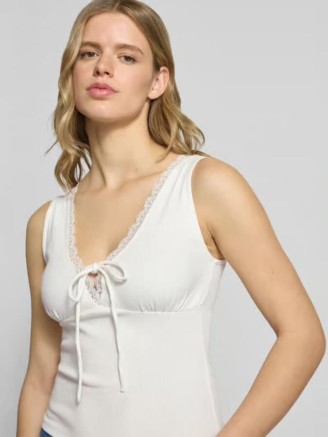 Gina Tricot Hemdje in riblook met kant