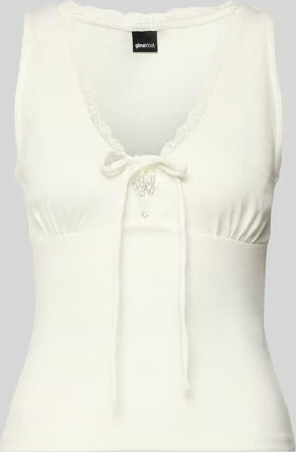 Gina Tricot Hemdje in riblook met kant - Foto 2