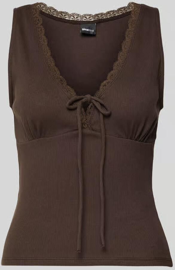 Gina Tricot Hemdje in riblook met kant - Foto 2