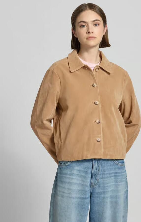 Gina Tricot Jack in leerlook met kentkraag model 'Trine' - Foto 2