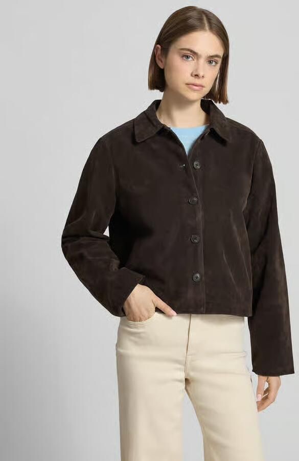 Gina Tricot Jack in leerlook met kentkraag model 'Trine' - Foto 3