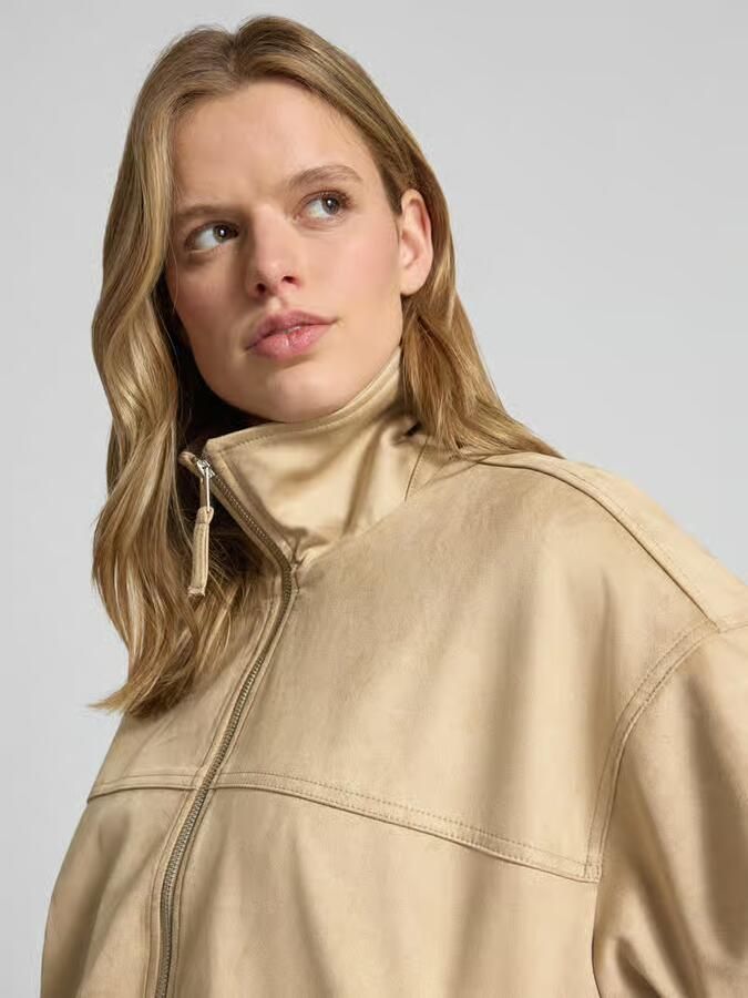 Gina Tricot Jack in leerlook met ritssluiting en steekzakken