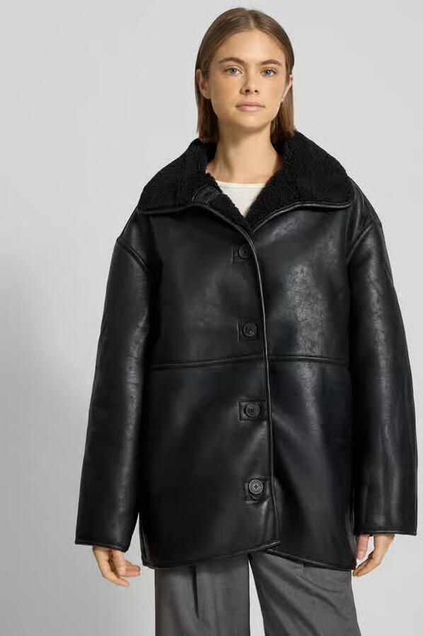 Gina Tricot Jack in leerlook met voering van teddybont