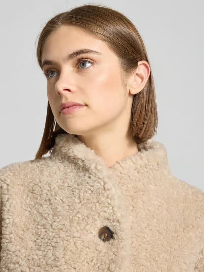 Gina Tricot Jack van teddybont met opstaande kraag model 'Pile'