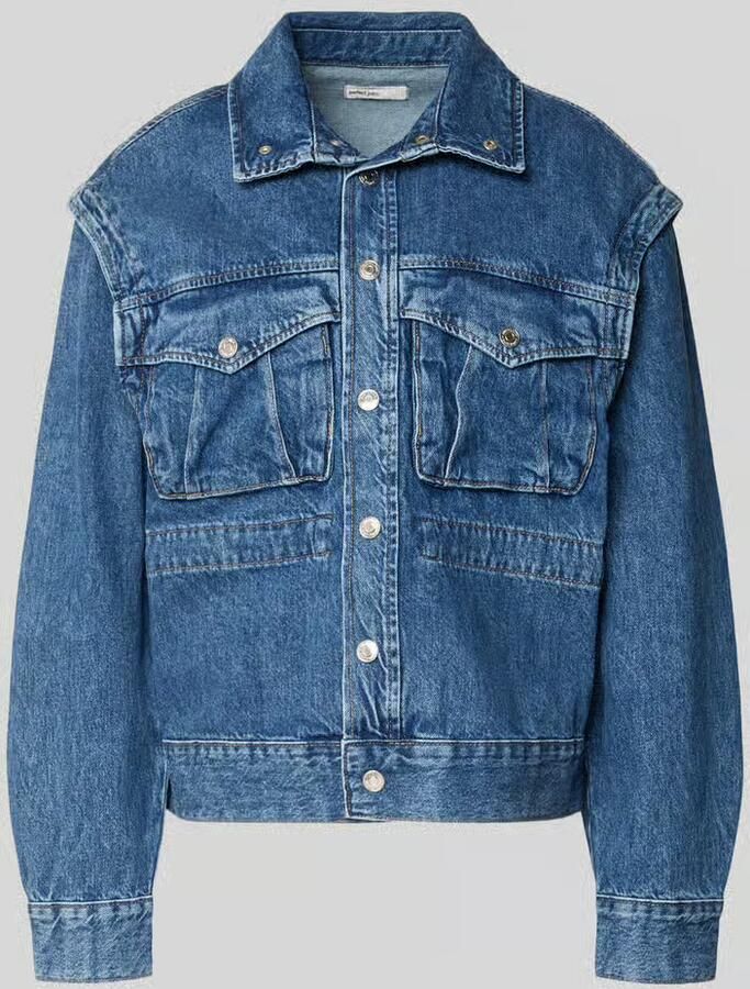 Gina Tricot jeansjack met klepzakken model 'Isabel' - Foto 2