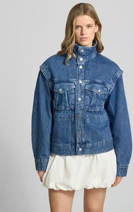 Gina Tricot jeansjack met klepzakken model 'Isabel' - Foto 2