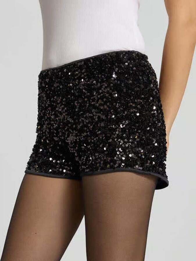 Gina Tricot Korte broek met pailletten model 'Sequin'