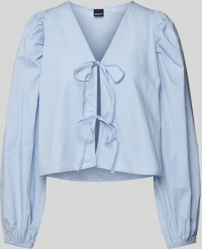 Gina Tricot Korte overhemdblouse met koordsluiting - Foto 3