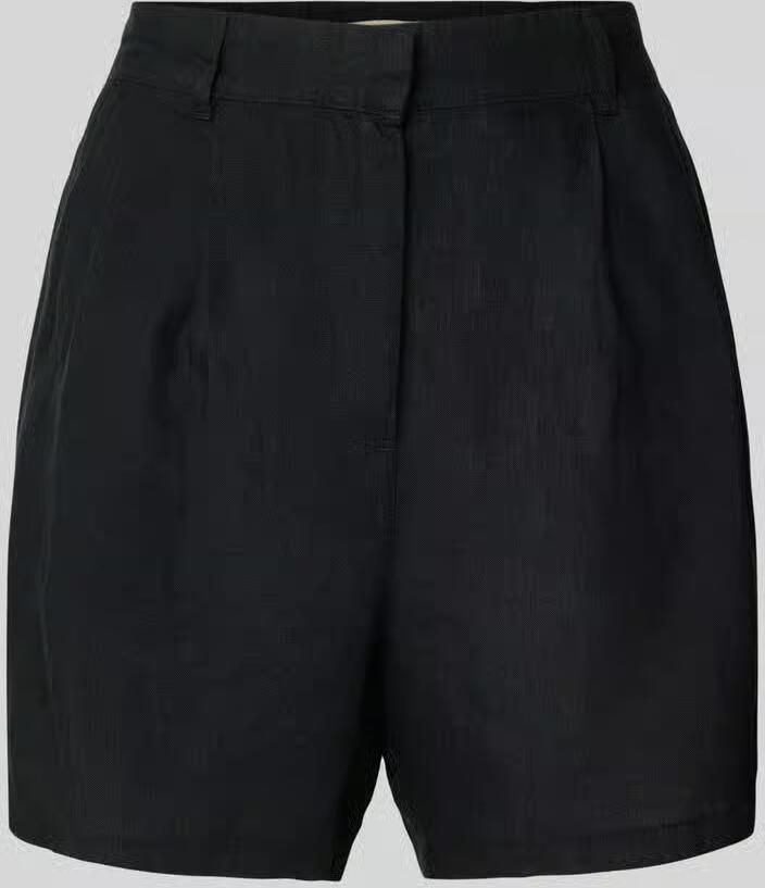 Gina Tricot Korte relaxed fit linnen broek met bandplooien - Foto 2