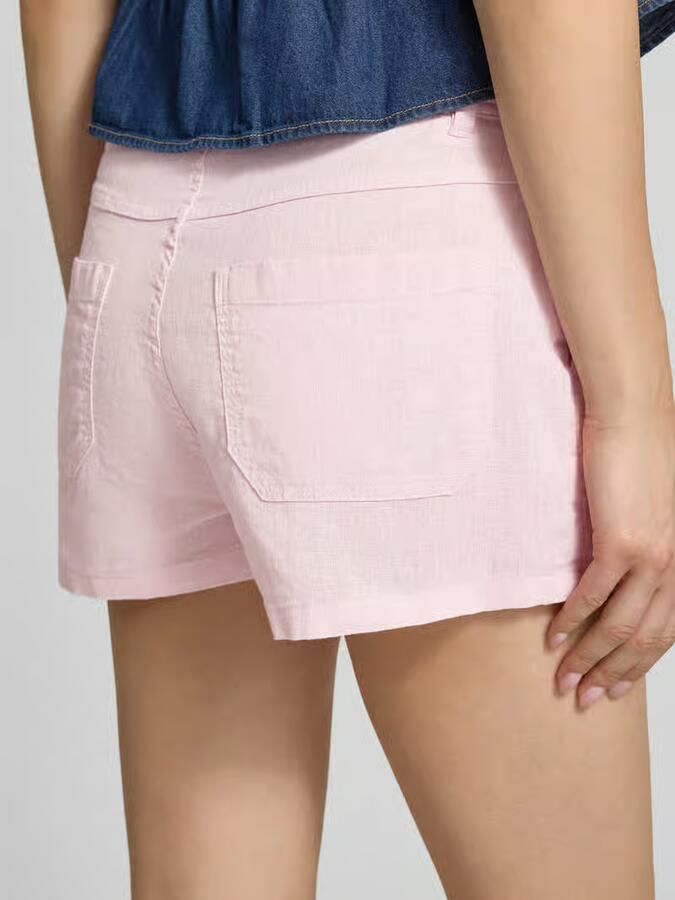 Gina Tricot Linnen short met bindriem en steekzakken