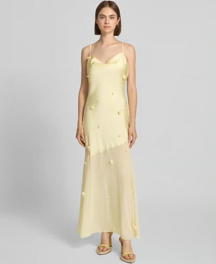 Gina Tricot maxi-jurk met bloemengarnering - Foto 2