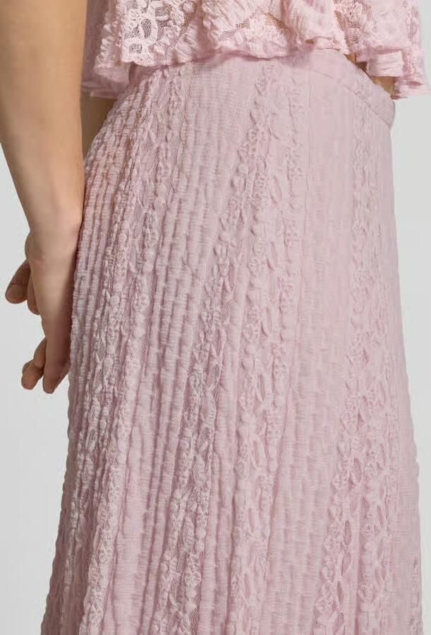 Gina Tricot Maxirok met kant en elastische tailleband