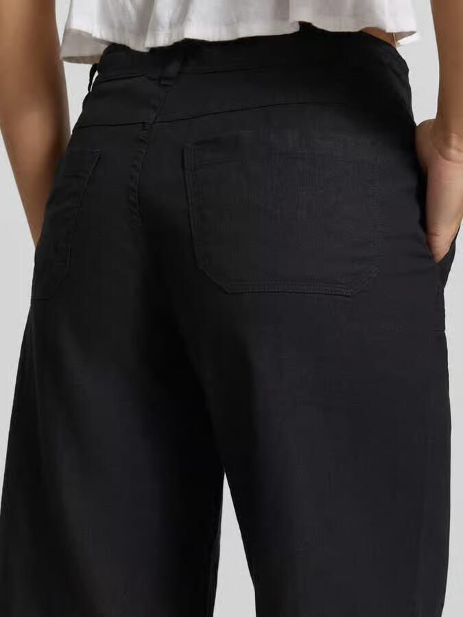 Gina Tricot Mid waist broek van mix van katoen en linnen - Foto 2
