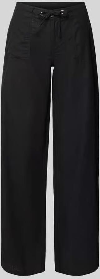 Gina Tricot Mid waist broek van mix van katoen en linnen - Foto 3
