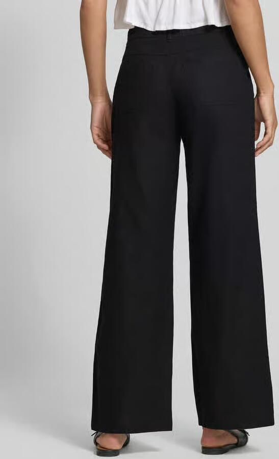 Gina Tricot Mid waist broek van mix van katoen en linnen - Foto 3