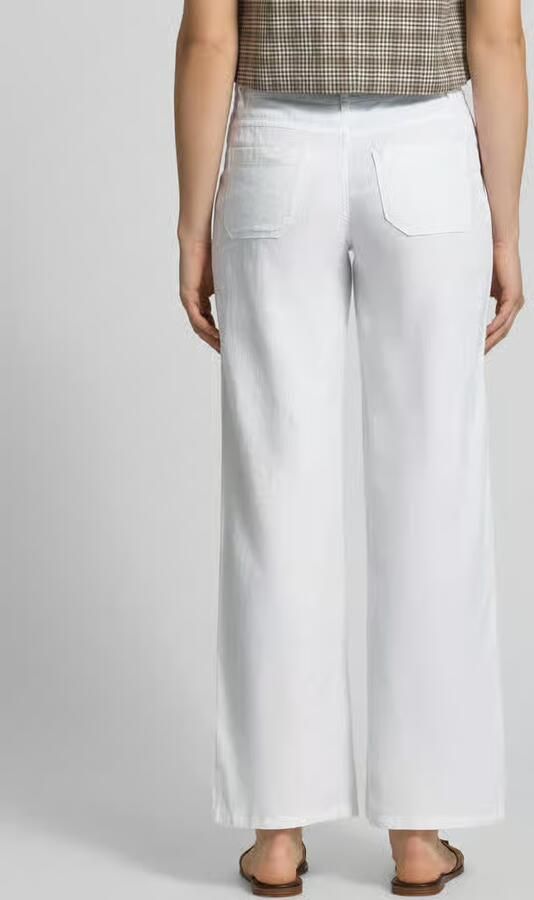 Gina Tricot Mid waist broek van mix van katoen en linnen - Foto 3
