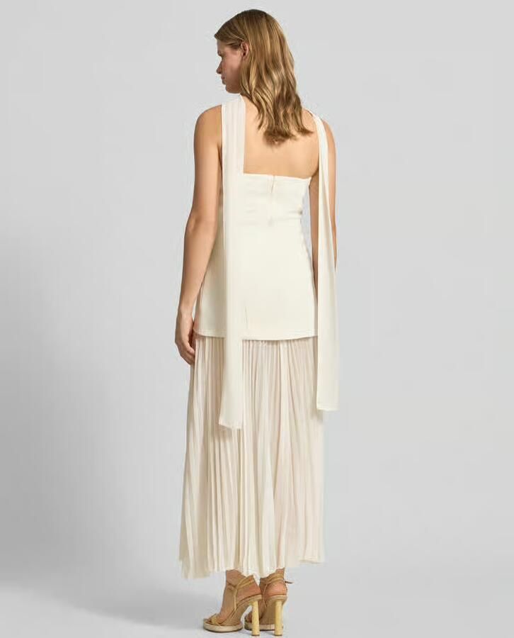 Gina Tricot midi-jurk in plissé-look met viscose - Foto 2