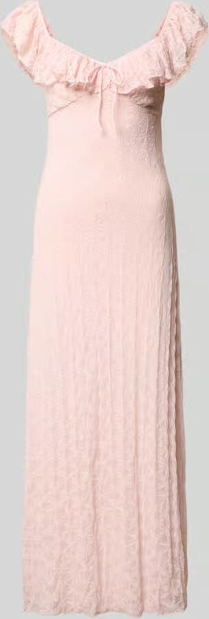 Gina Tricot midi-jurk met kant en strikdetail - Foto 2