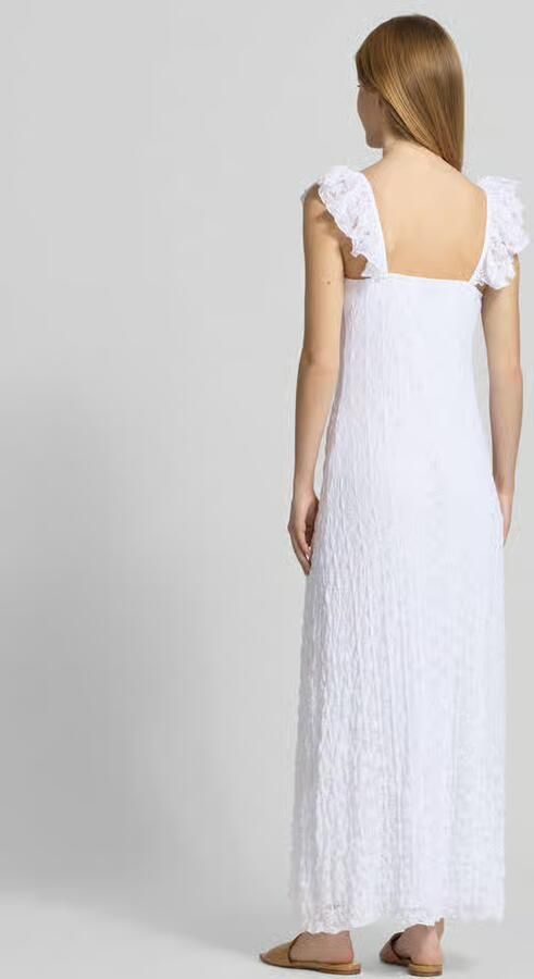 Gina Tricot midi-jurk met kant en strikdetail - Foto 3
