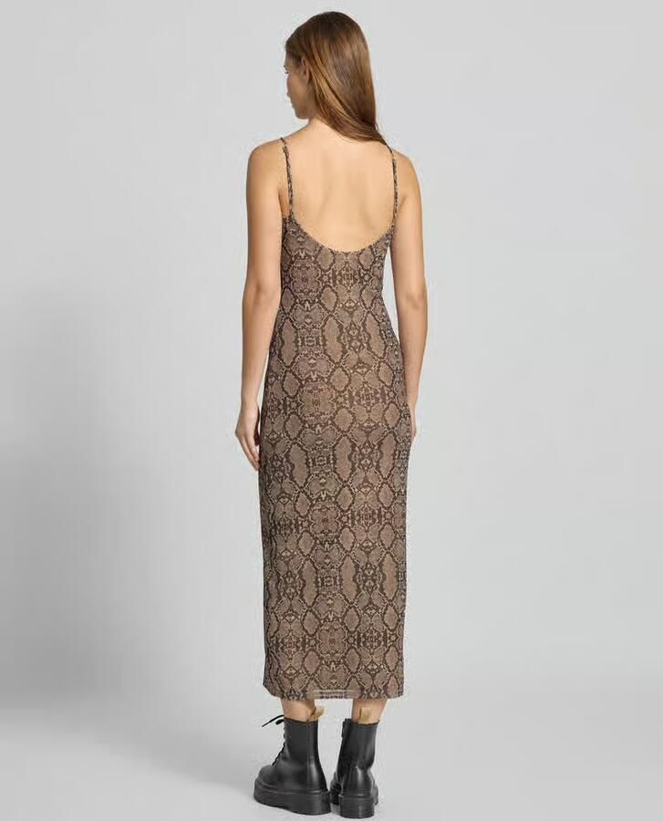 Gina Tricot Midi-jurk met spaghettibandjes en ronde hals