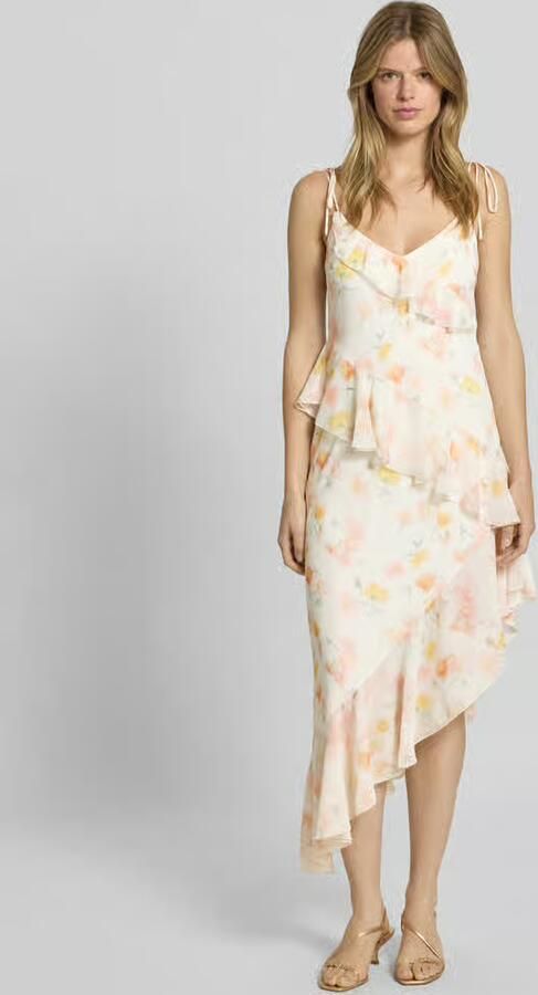 Gina Tricot Midi-jurk met volants en V-hals - Foto 5