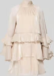 Gina Tricot mini-jurk in laagjeslook model 'Flowy frill'