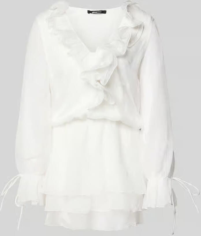 Gina Tricot mini-jurk met ruches en V-hals - Foto 2
