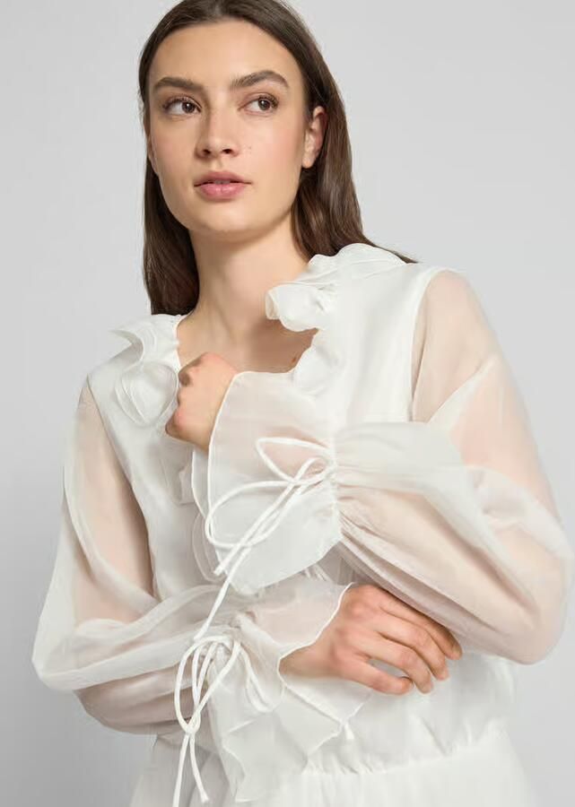 Gina Tricot mini-jurk met ruches en vetersluiting