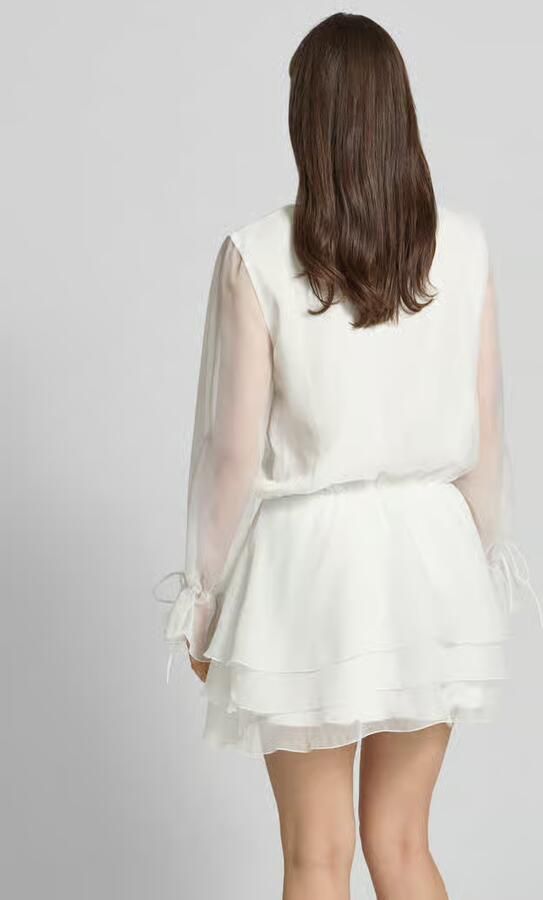 Gina Tricot mini-jurk met ruches en vetersluiting - Foto 3