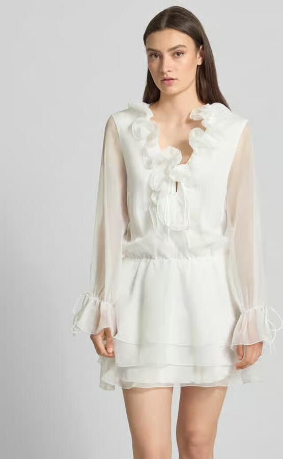 Gina Tricot mini-jurk met ruches en vetersluiting - Foto 2