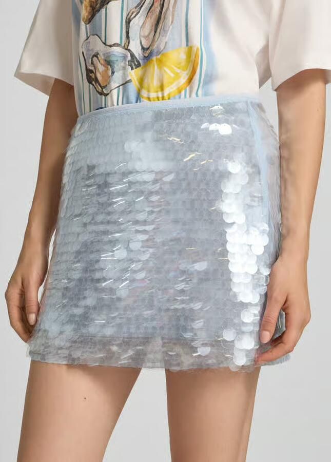 Gina Tricot Minirok met pailletten model 'Sequin' - Foto 2