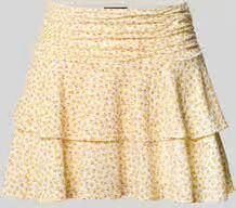 Gina Tricot Minirok van viscosemix in laagjeslook