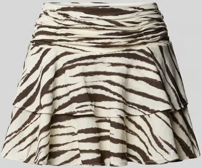 Gina Tricot Minirok van viscosemix in laagjeslook - Foto 2