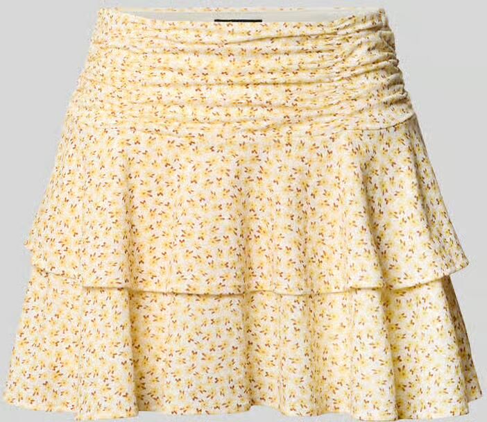 Gina Tricot Minirok van viscosemix in laagjeslook - Foto 2