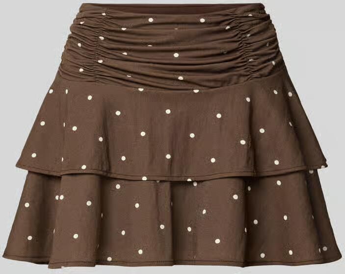 Gina Tricot Minirok van viscosemix met volantzoom - Foto 2