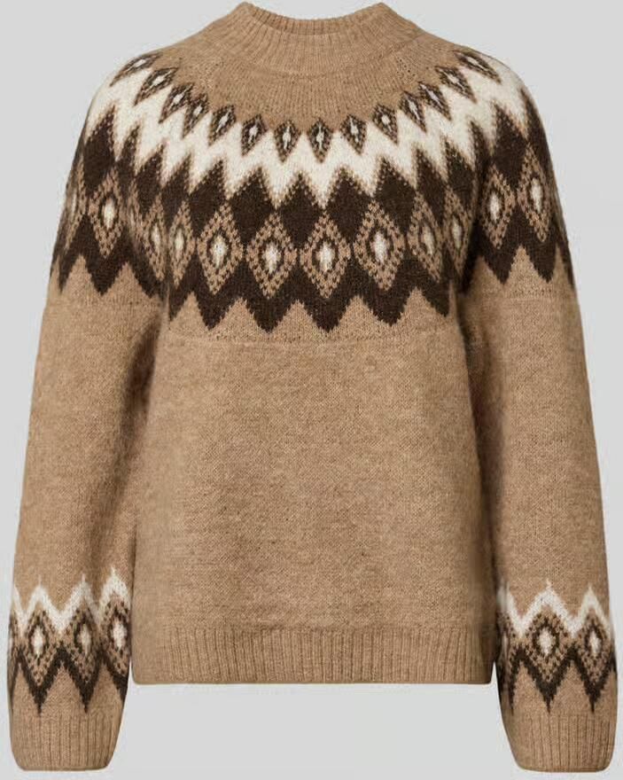 Gina Tricot pullover in relaxed fit met wol model 'Jacquard'