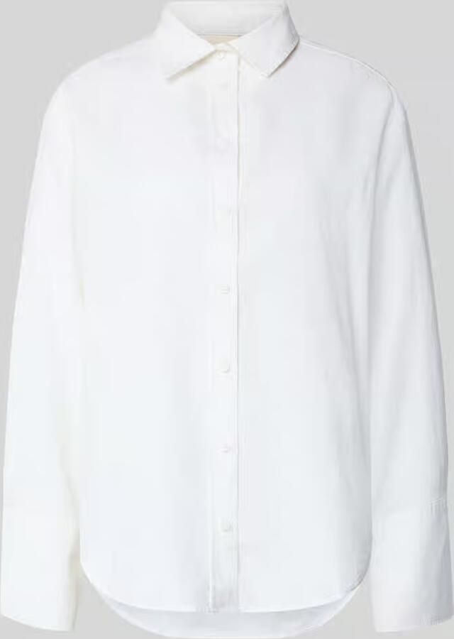Gina Tricot Regular fit blouse van mix van katoen en linnen
