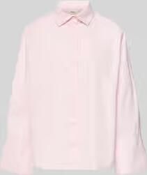 Gina Tricot regular fit blouse van mix van katoen en linnen