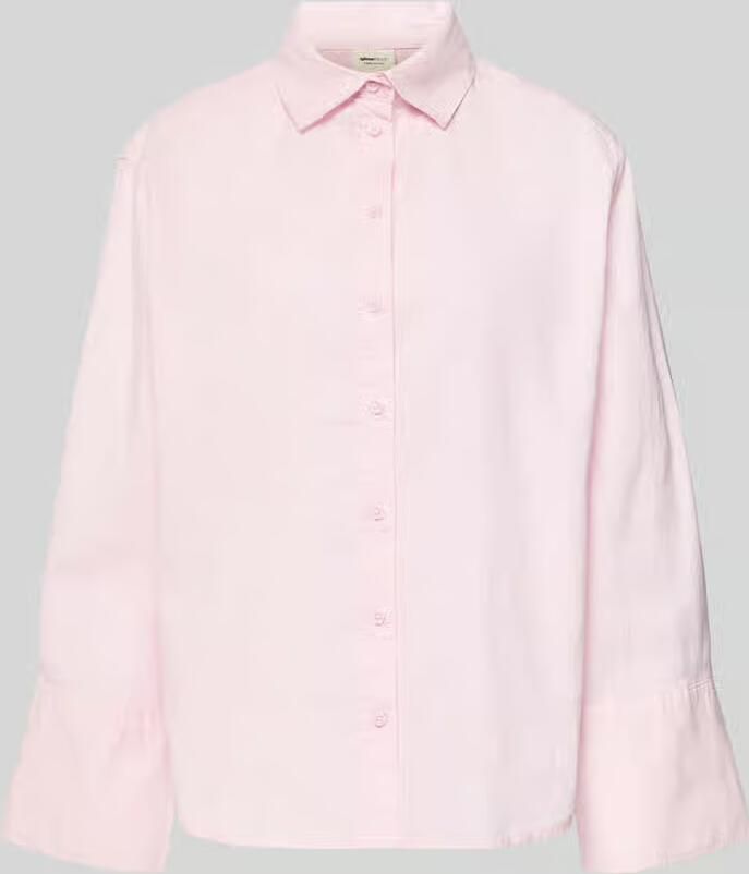 Gina Tricot regular fit blouse van mix van katoen en linnen - Foto 2